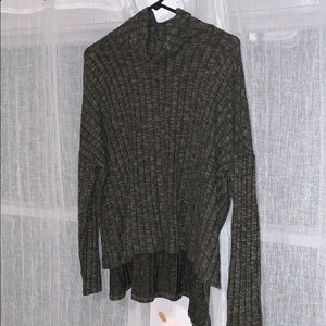 American Eagle Womens Turtleneck Sweater Green